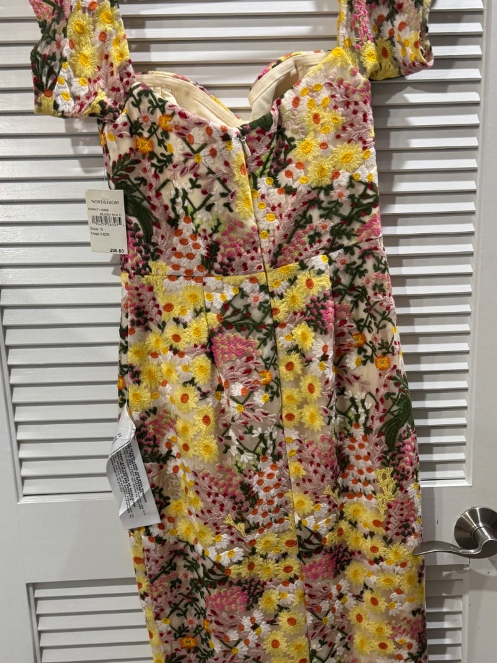 New With Tags Dress the Population Floral Midi Dress Size Small - Picture 5 of 5